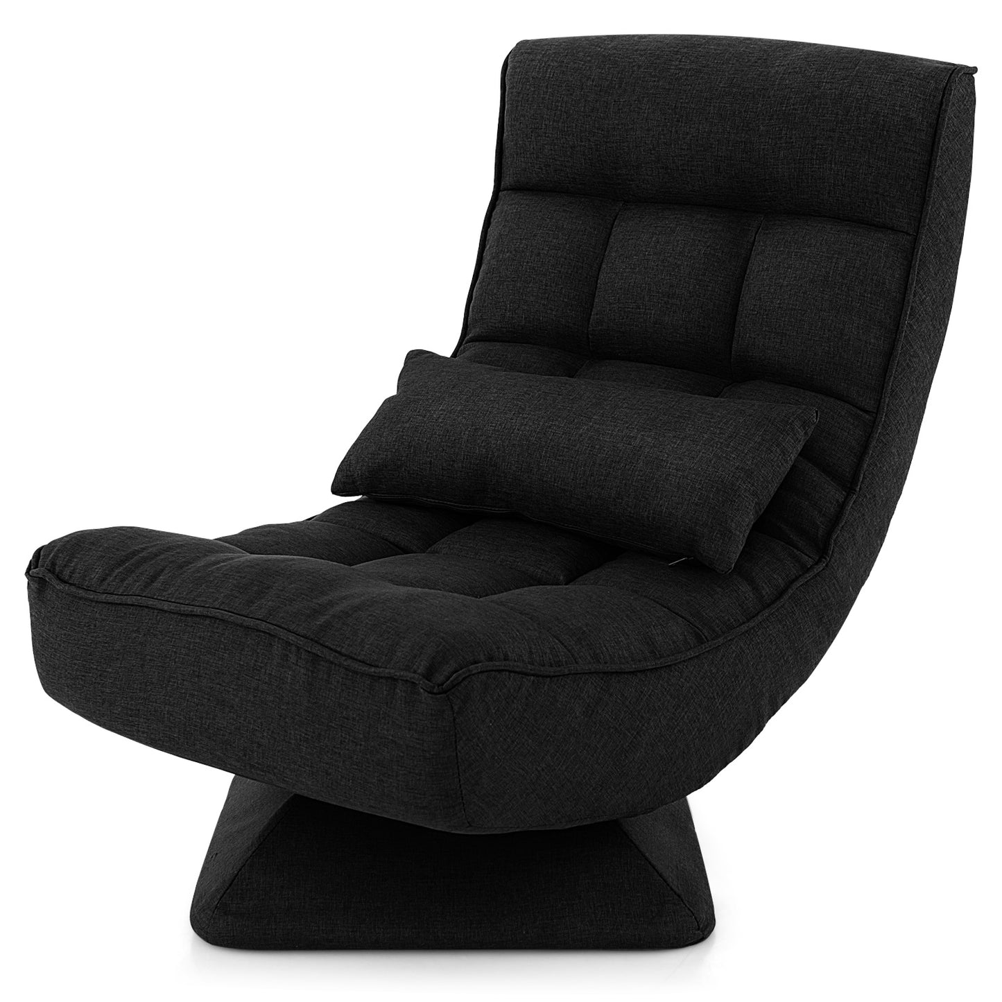 360° Swivel Floor Chair with 5-Position Adjustable Backrest