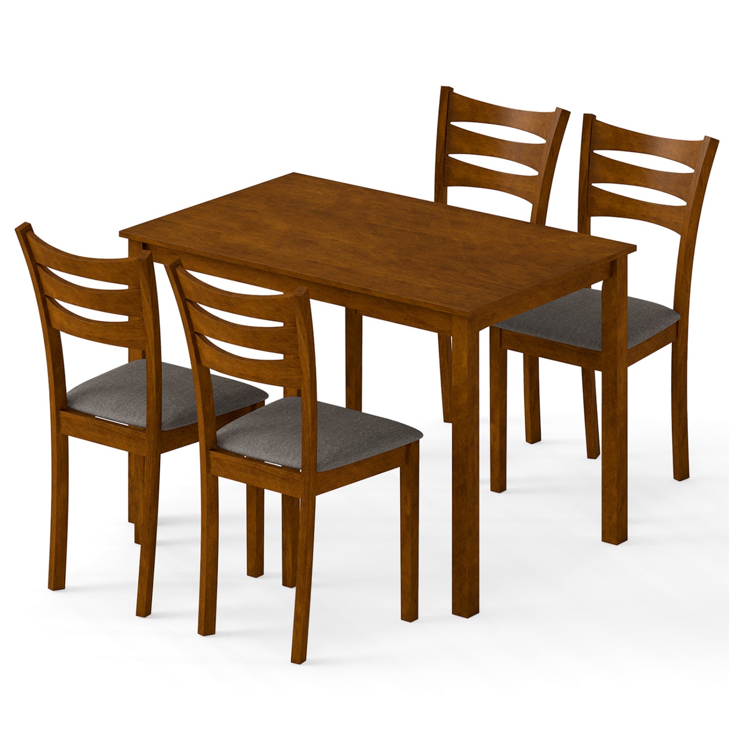 5-Piece Dining Table Set with Upholstered Chairs