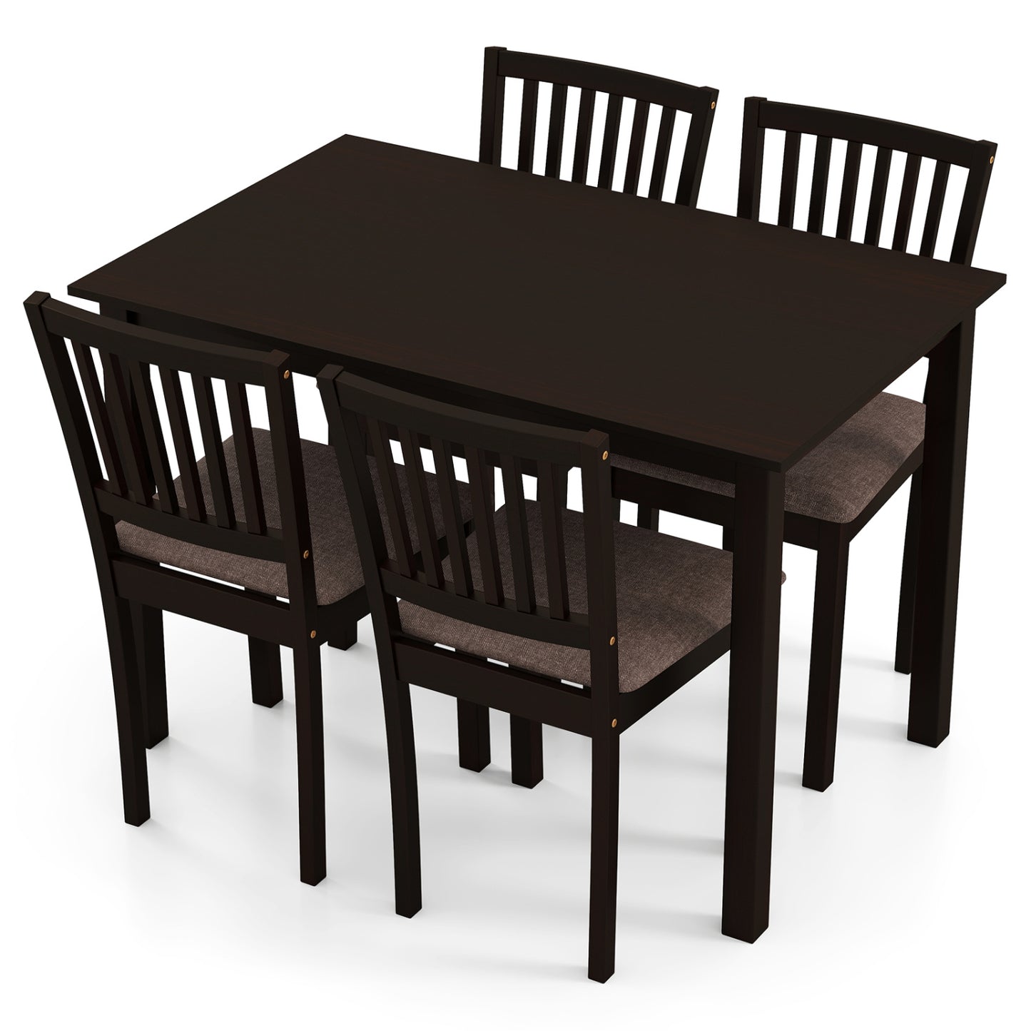 5-Piece Dining Table Set with 4 Upholstered Chairs