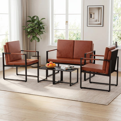 5-Piece Living Room Set with Loveseat and Accent Chairs