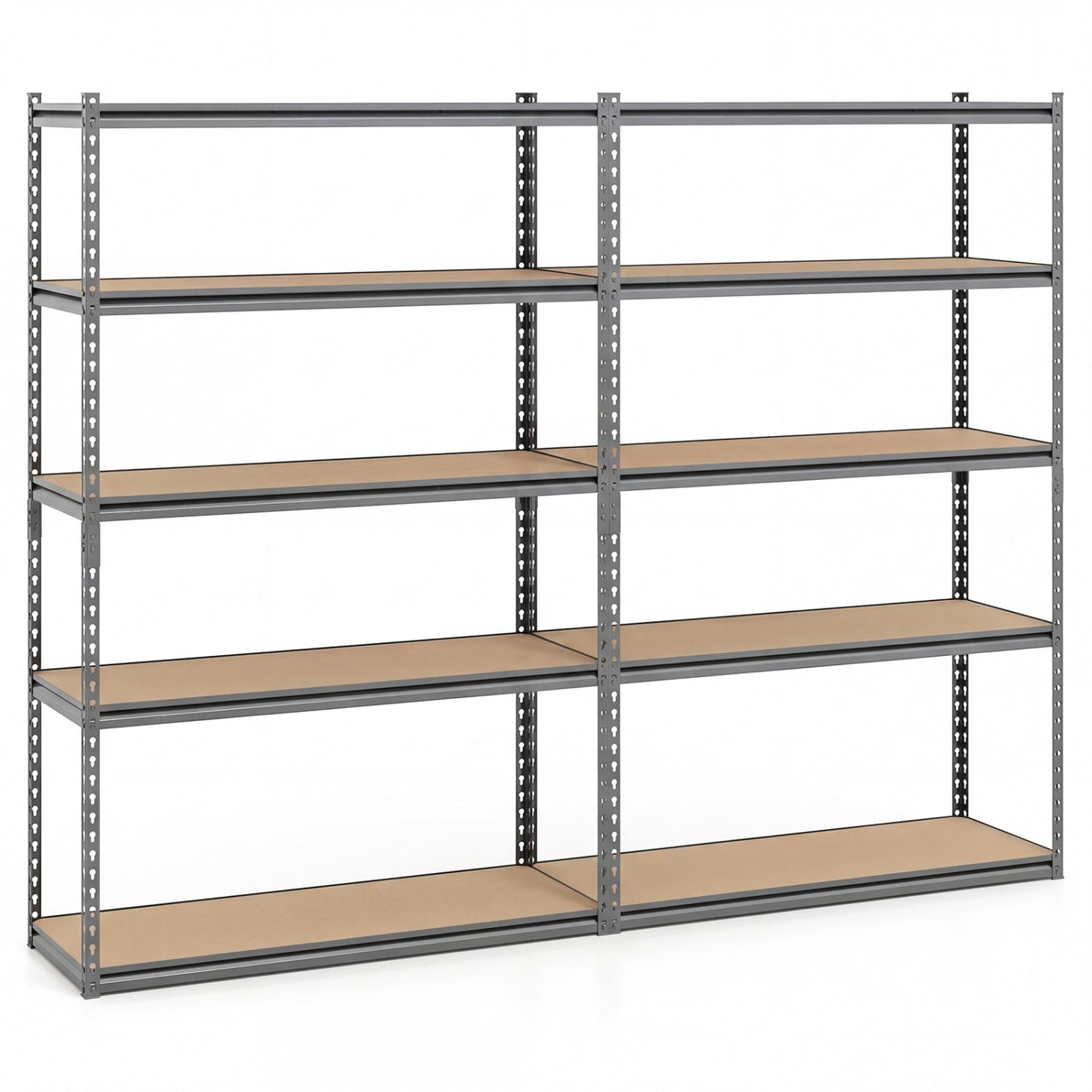5-Tier Garage Shelving Unit 2200 LBS Metal Storage Shelves Adjustable Utility Rack for Warehouse