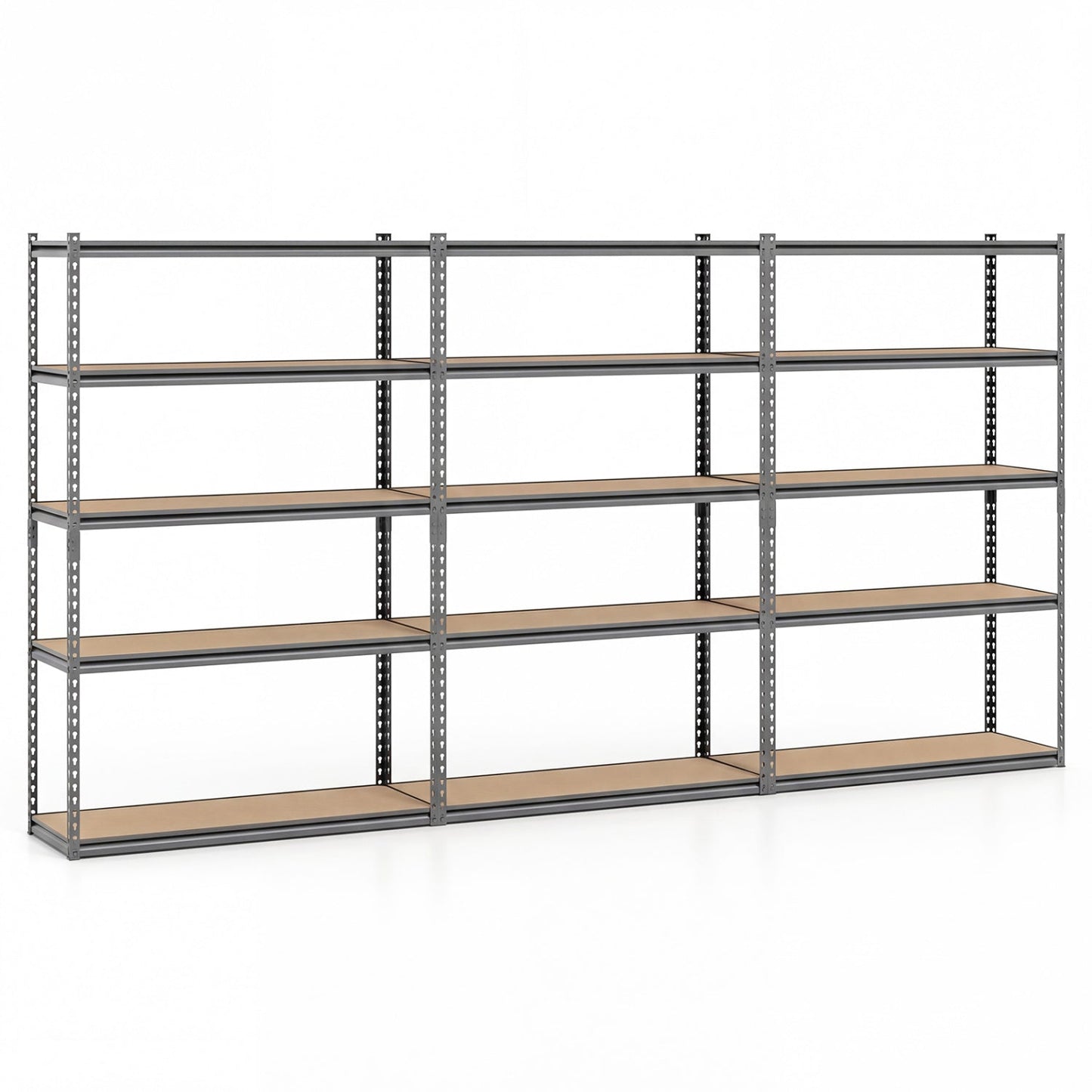 5-Tier Garage Shelving Unit 2200 LBS Metal Storage Shelves Adjustable Utility Rack for Warehouse