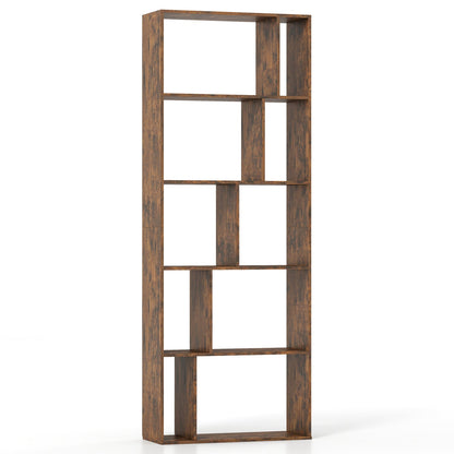 5-Tier Bookshelf with Open Back and Anti-Tipping Kit