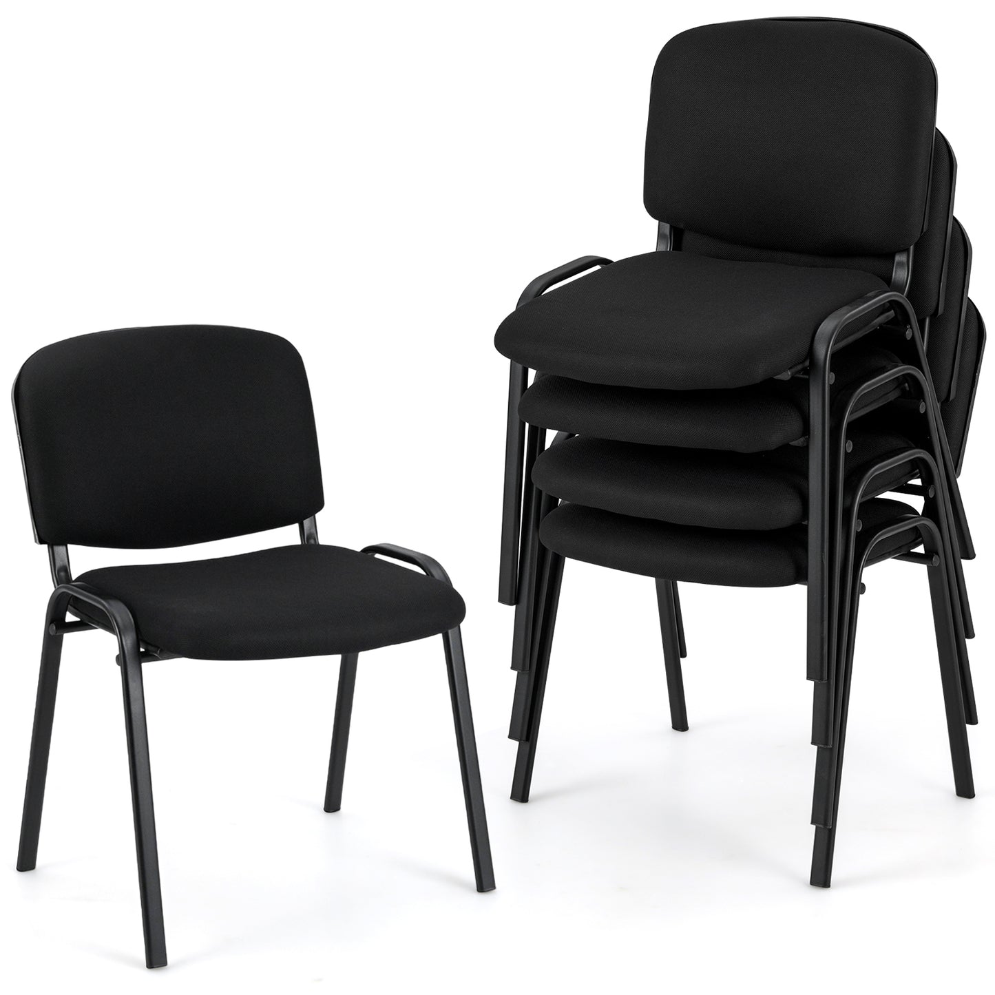 Stackable Conference Chairs Set with Padded Seats