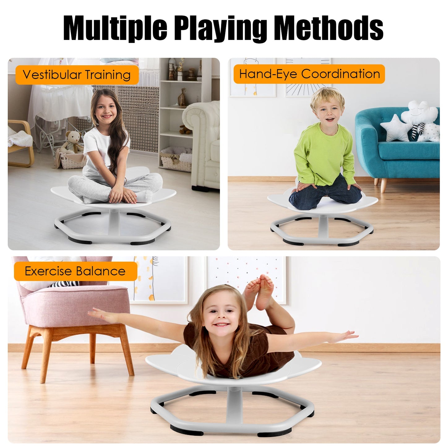 Kids Sensory Swivel Chair for Balance & Coordination Training