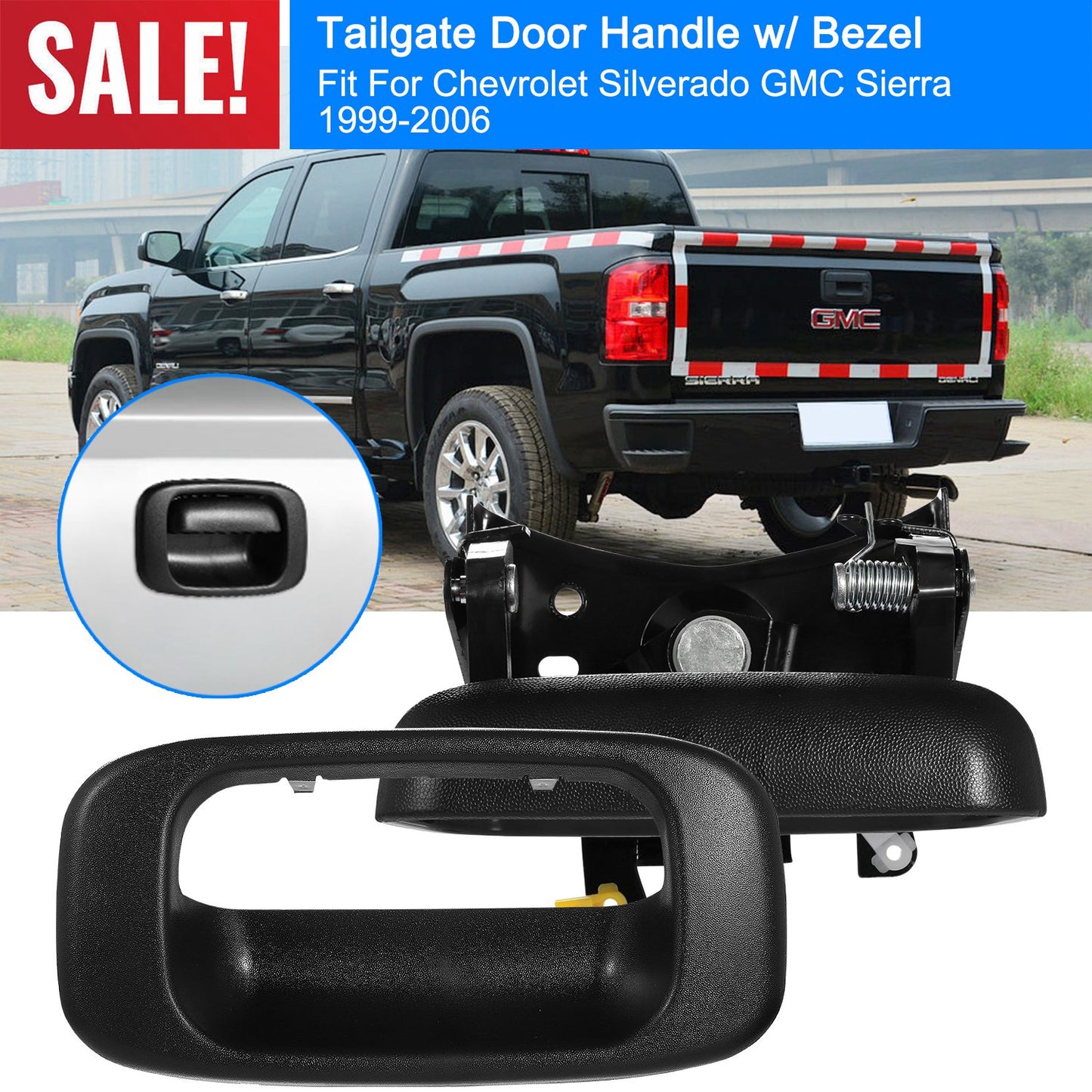 Tailgate Door Handle Bezel for 1999-2006 Chevy Silverado GMC Sierra
