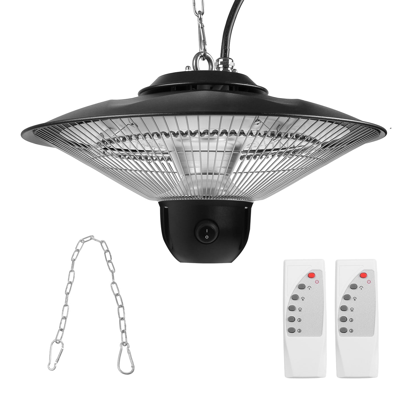 1500W Electric Patio Heater with Remote & Timer