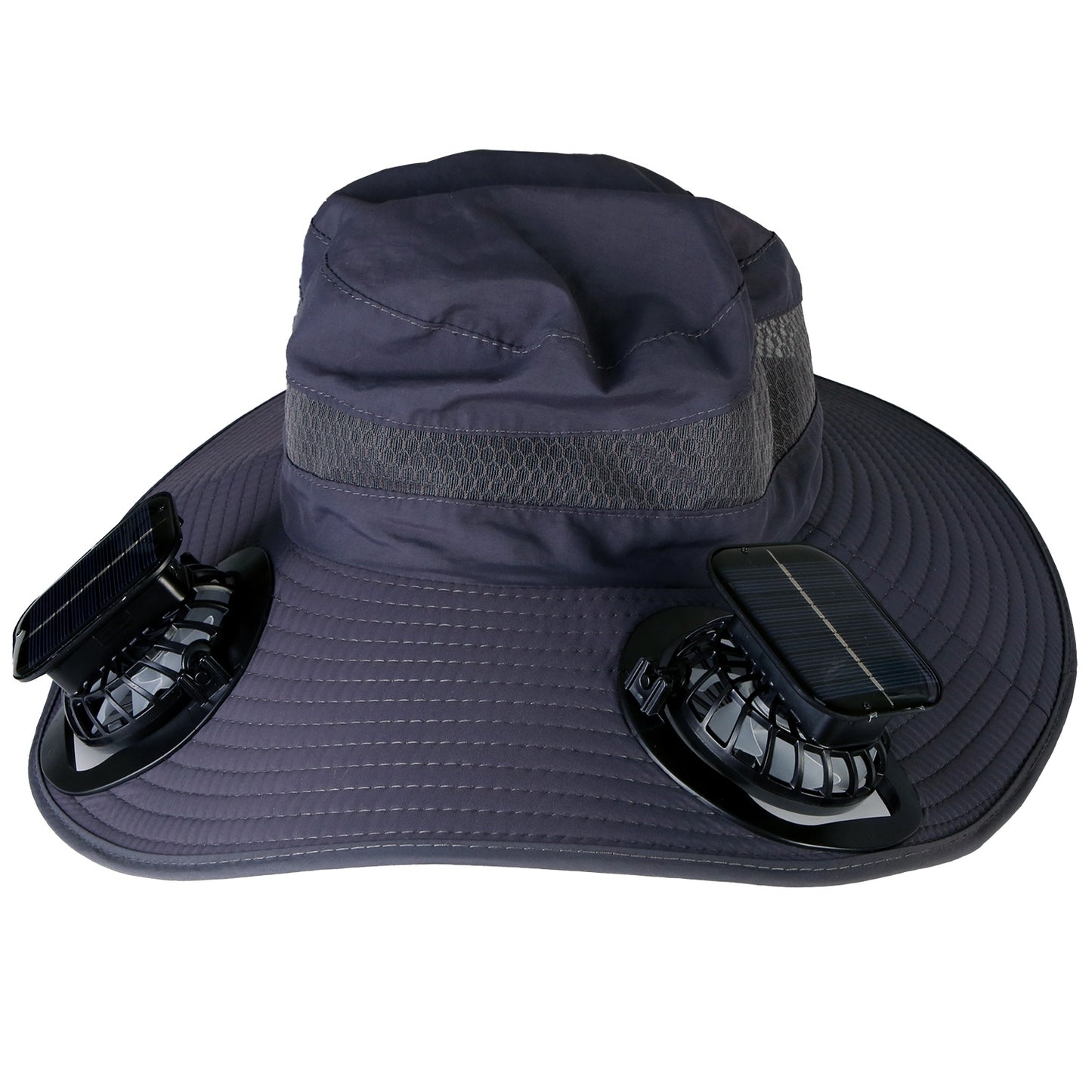 Wide Brim Sun Hat with Dual Rechargeable Fans & UPF50+