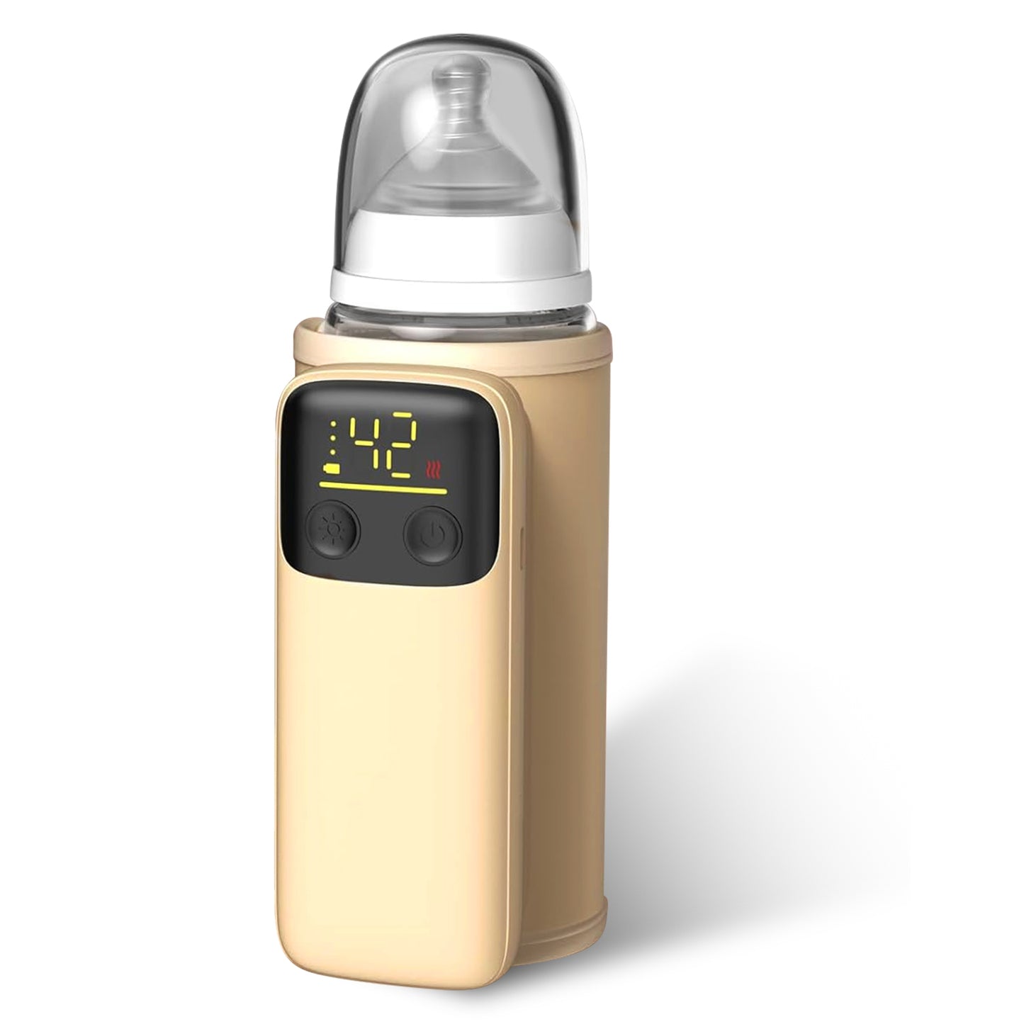 Portable Baby Bottle Warmer with Night Light & 6 Heat Levels