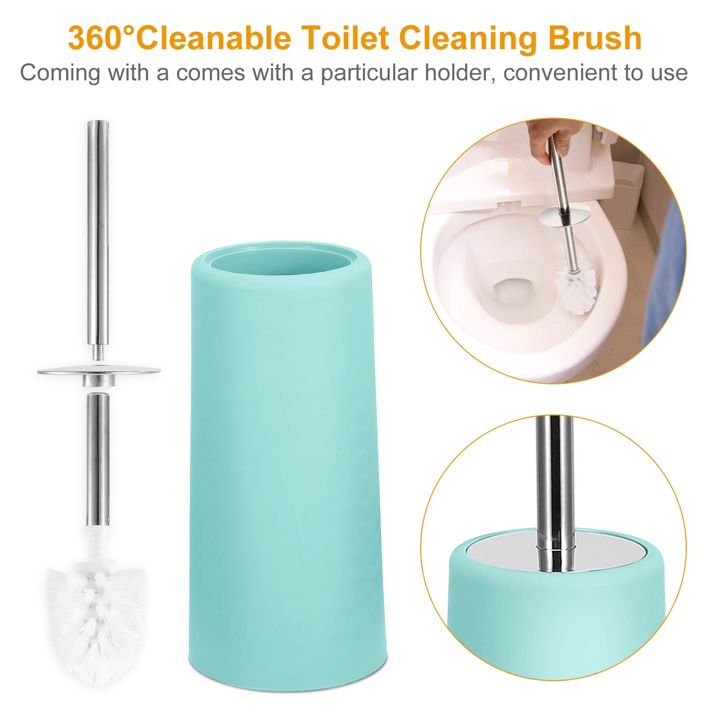 6-Piece Bathroom Accessories Set with Soap Dispenser & Brush