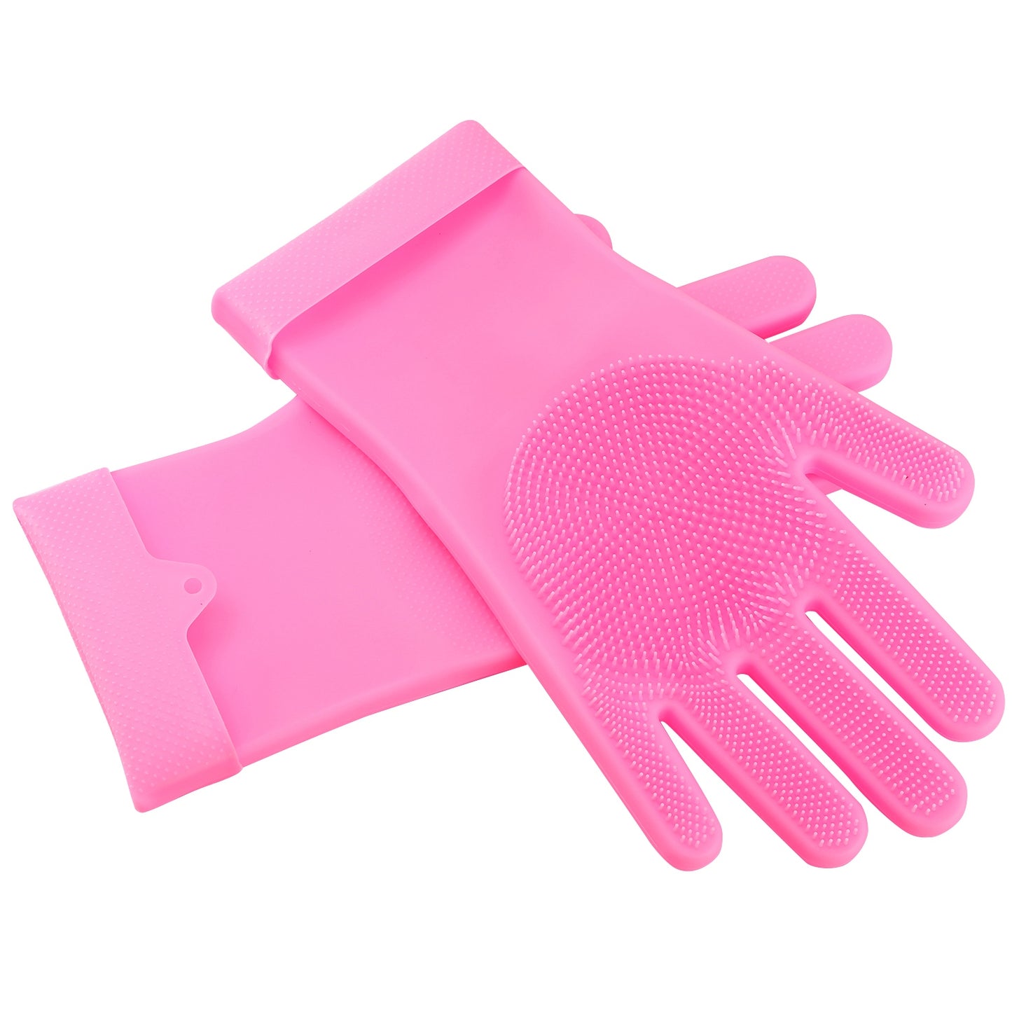 Silicone Dishwashing Gloves with Scrubbing Bristles