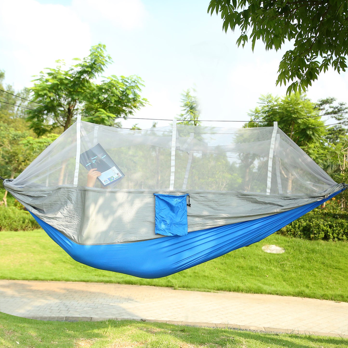 Camping Hammock with Mosquito Net - 600lb Capacity for 2 People