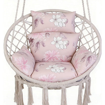 Egg Chair Cushion with Headrest - Thick Padded Swing Seat