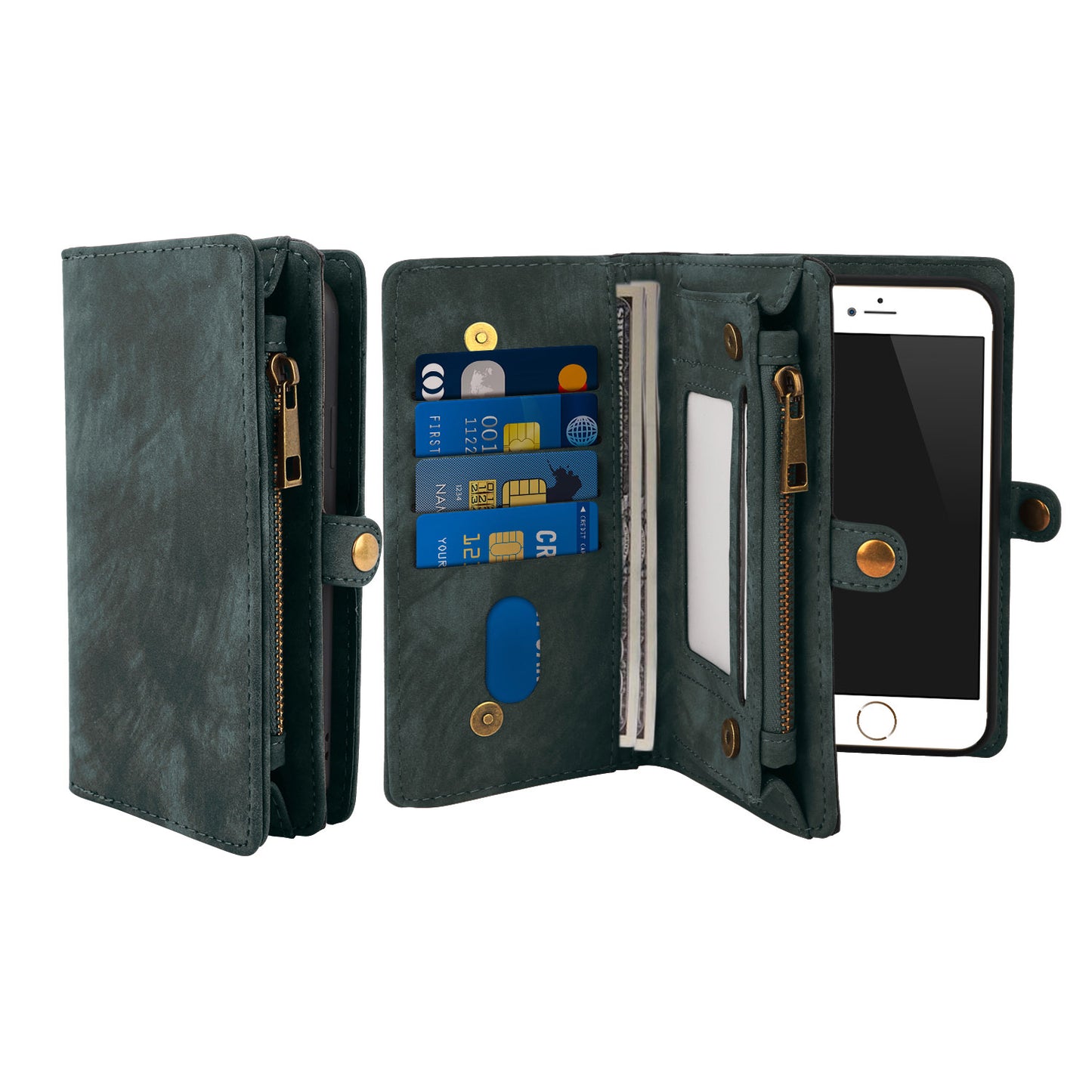 iPhone 6 Wallet Case with Detachable Magnetic Phone Holder
