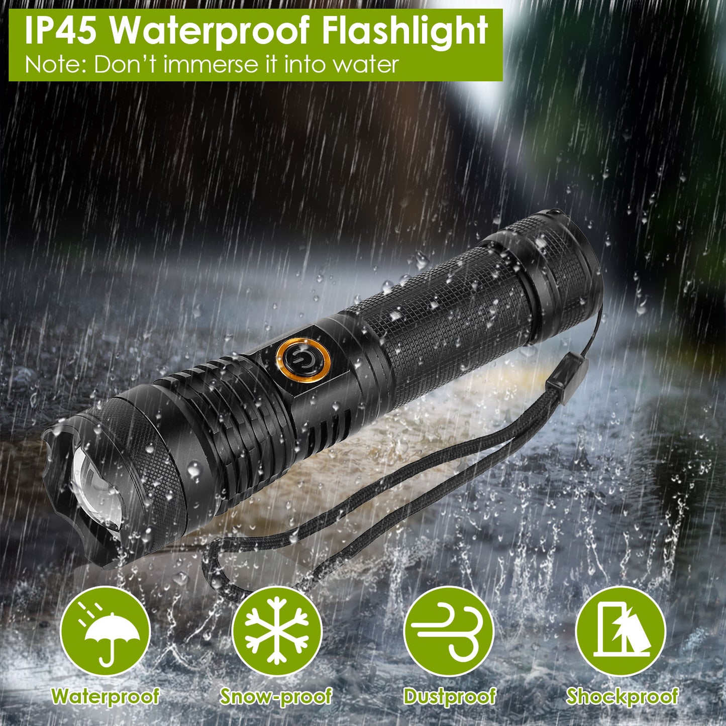 Rechargeable LED Tactical Flashlight 50000LM Zoomable 5 Modes