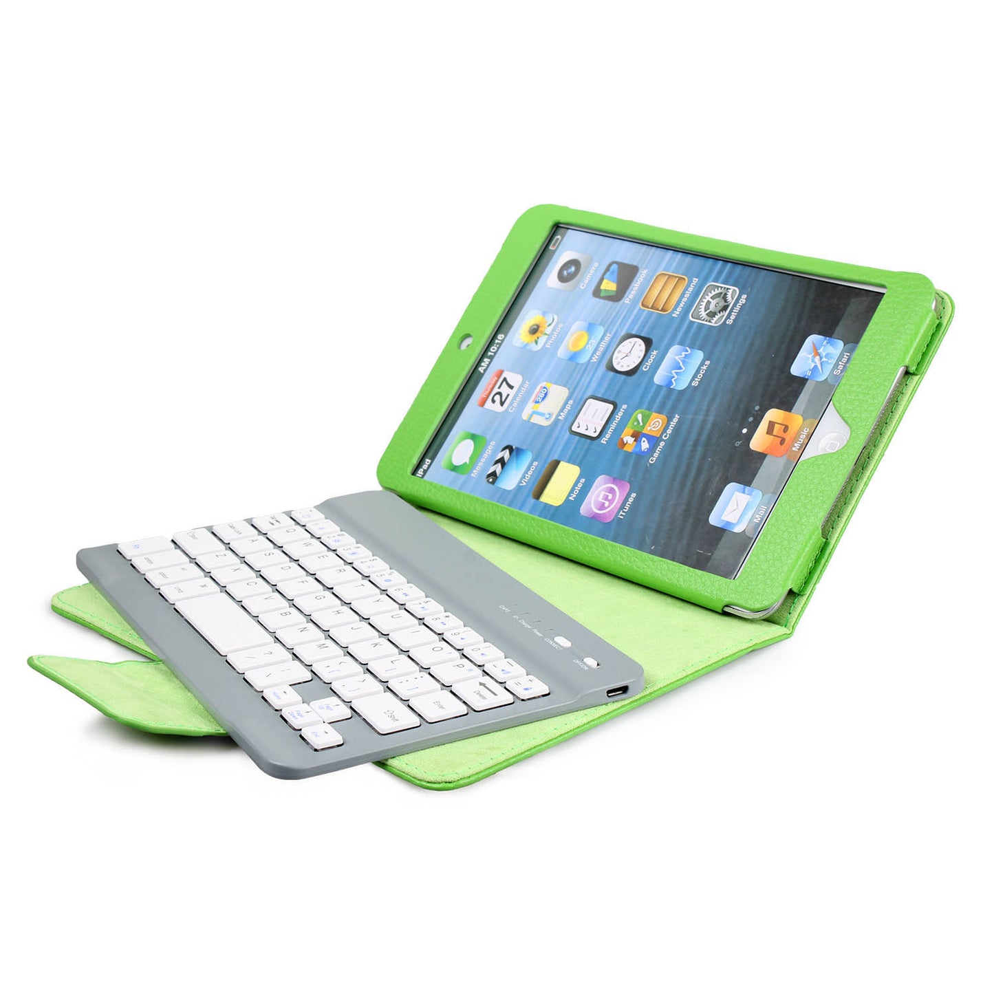 iPad Mini Keyboard Case with Wireless Bluetooth & Leather Cover