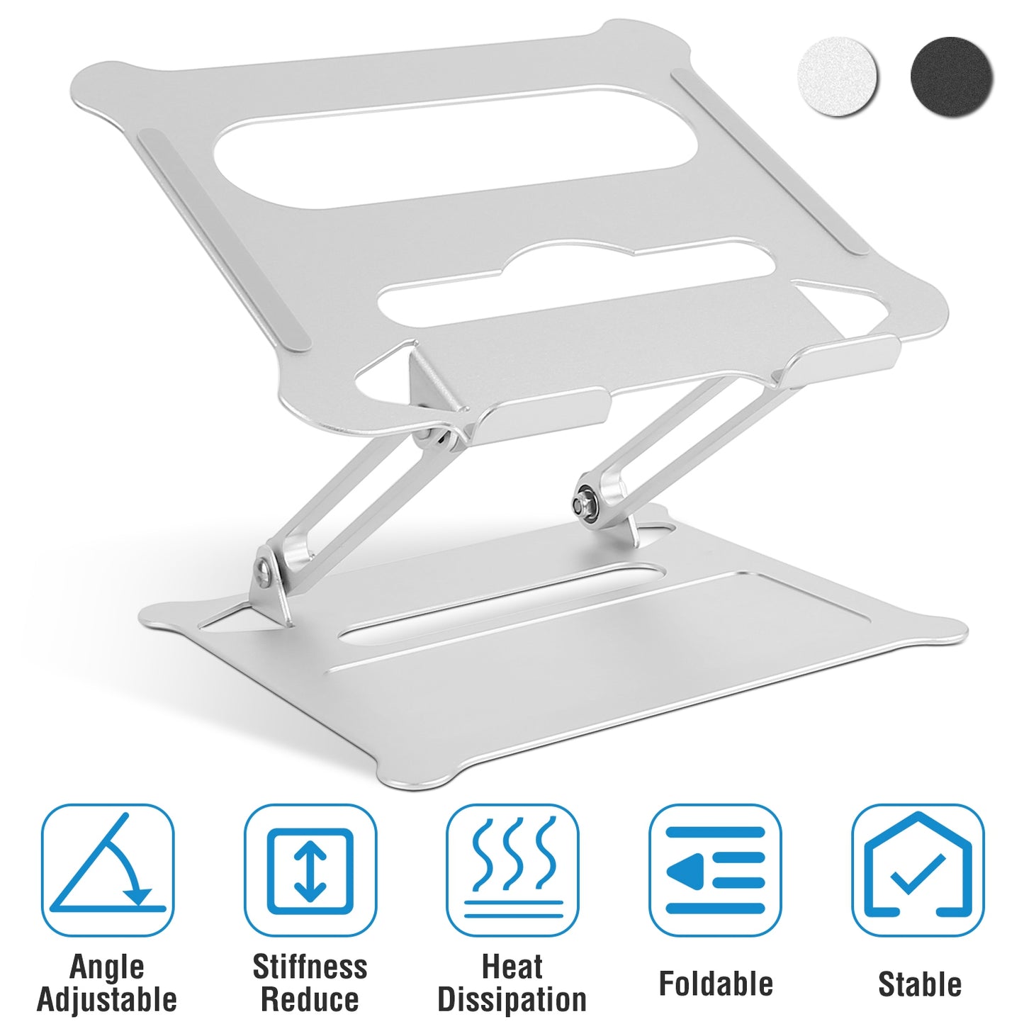 Adjustable Aluminum Laptop Stand for 10-17 Inch Notebooks