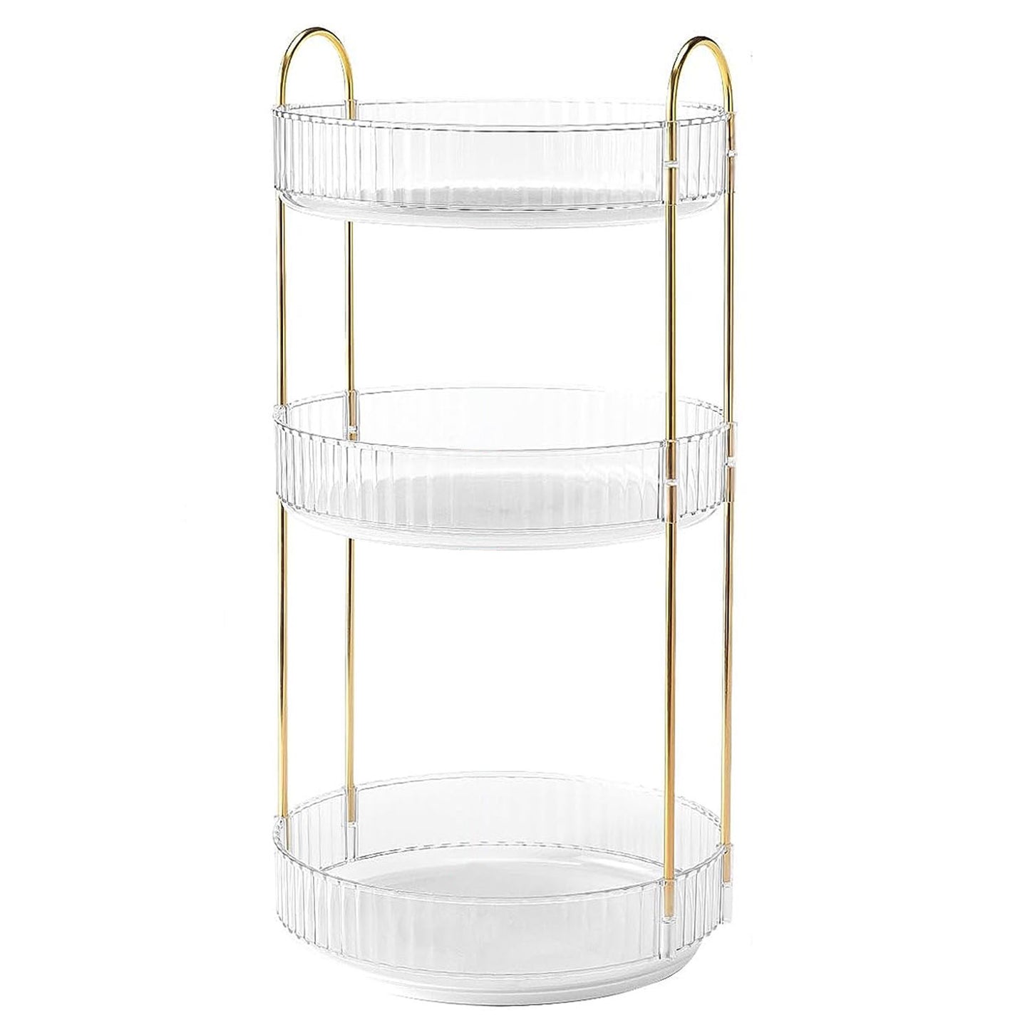 3-Tier Rotating Makeup Organizer with 360° Spin