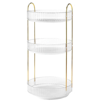3-Tier Rotating Makeup Organizer with 360° Spin