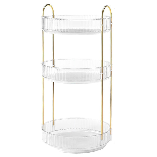 3-Tier Rotating Makeup Organizer with 360° Spin