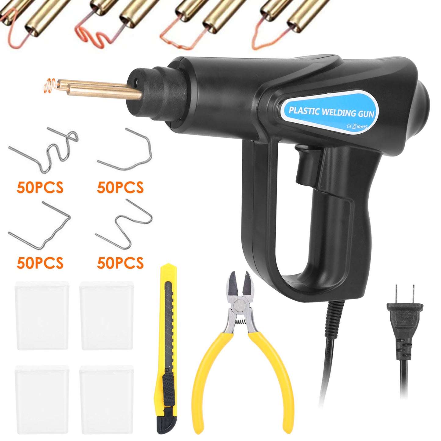 70W Plastic Welder Kit for Bumper Repair with 200 Staples