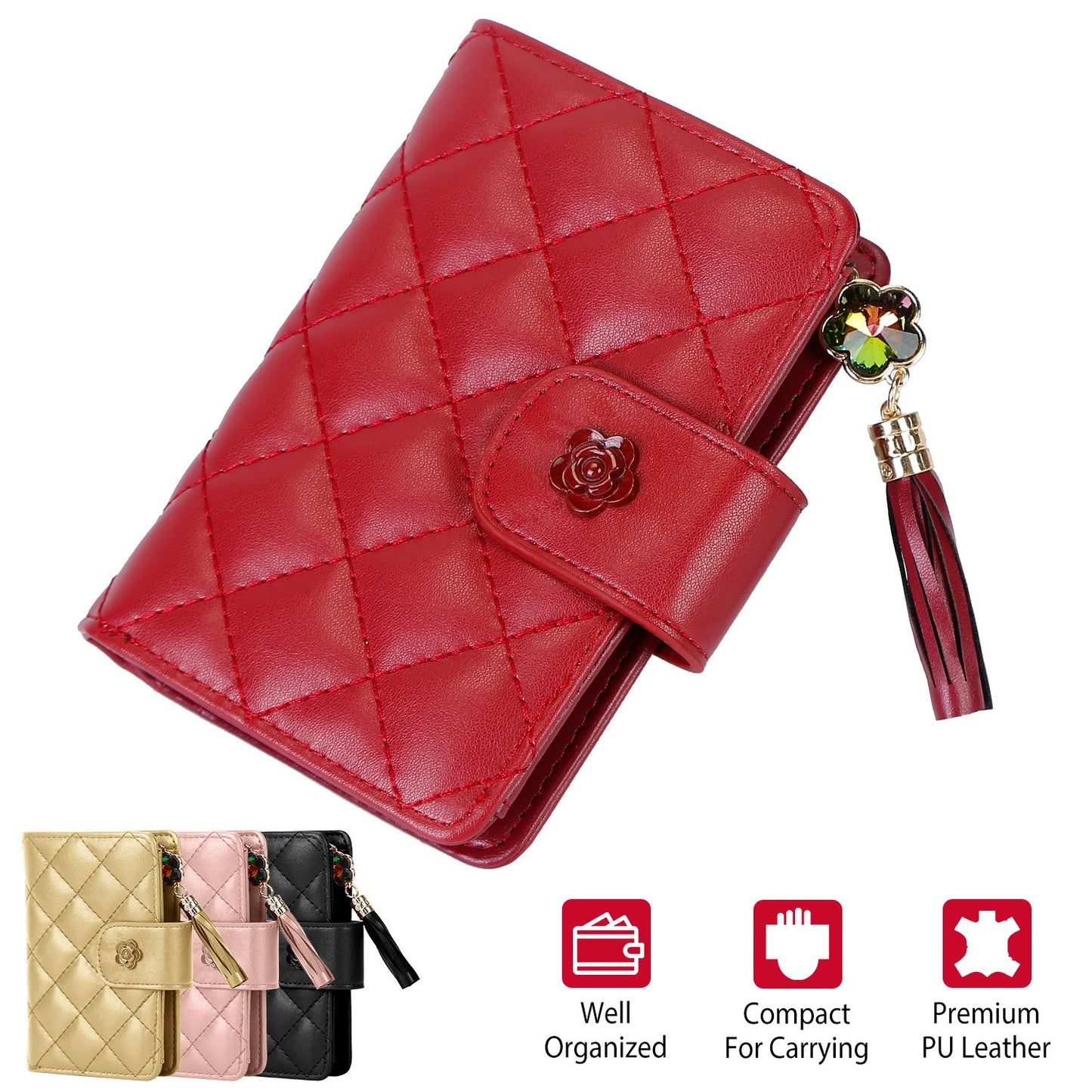 Women’s PU Leather Wallet with Tassel