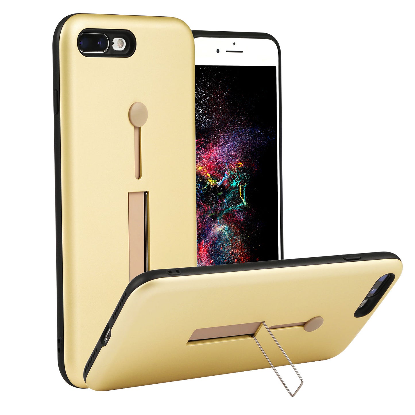 iPhone 8 Plus Case with Kickstand - Rugged Slim Snap-On