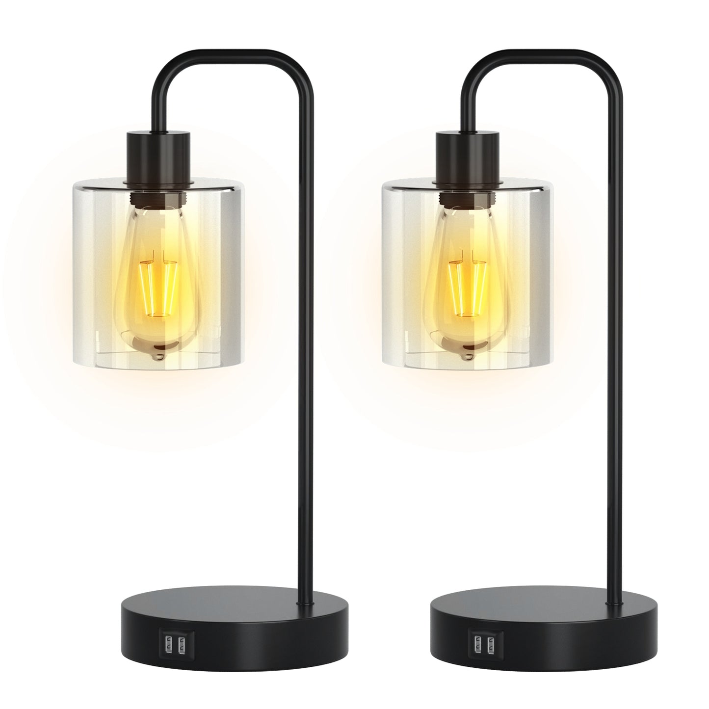 Touch Control Table Lamp with USB Ports & Dimmable Light