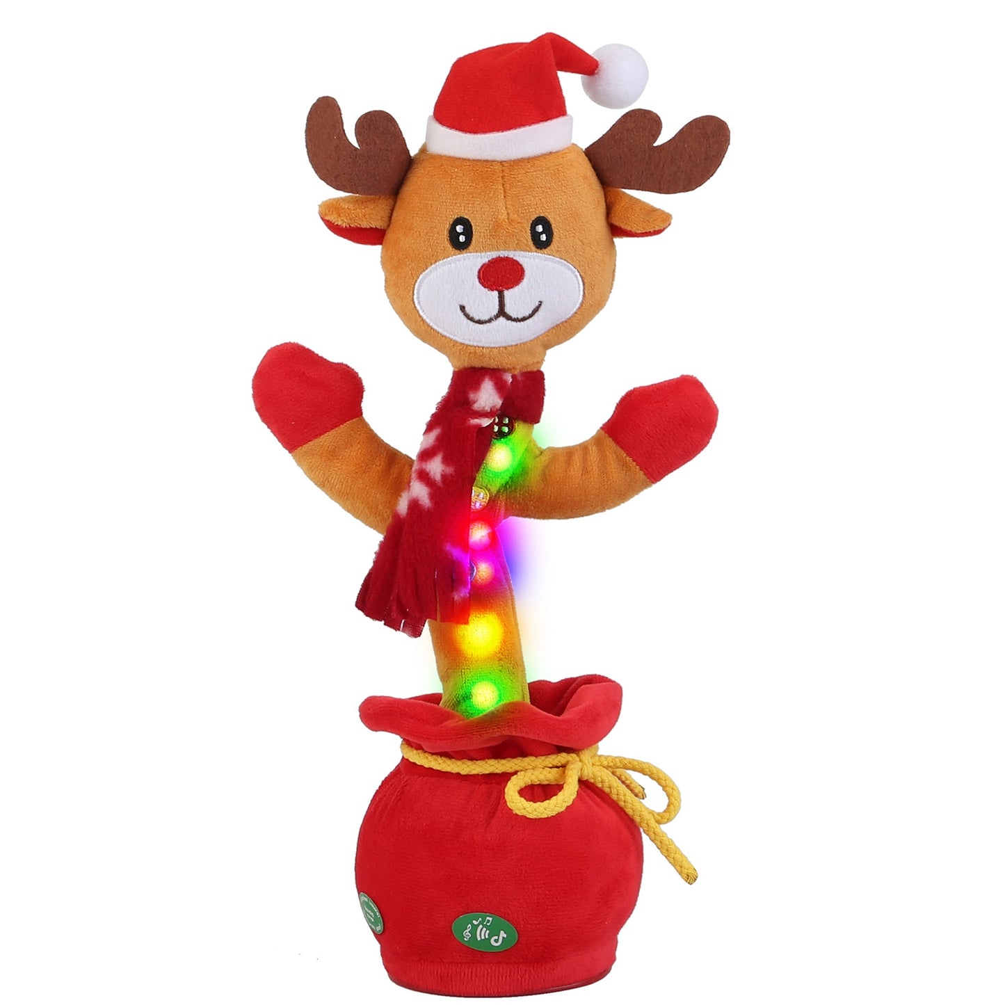 Dancing Christmas Plush Toy with Music, Lights & Recording