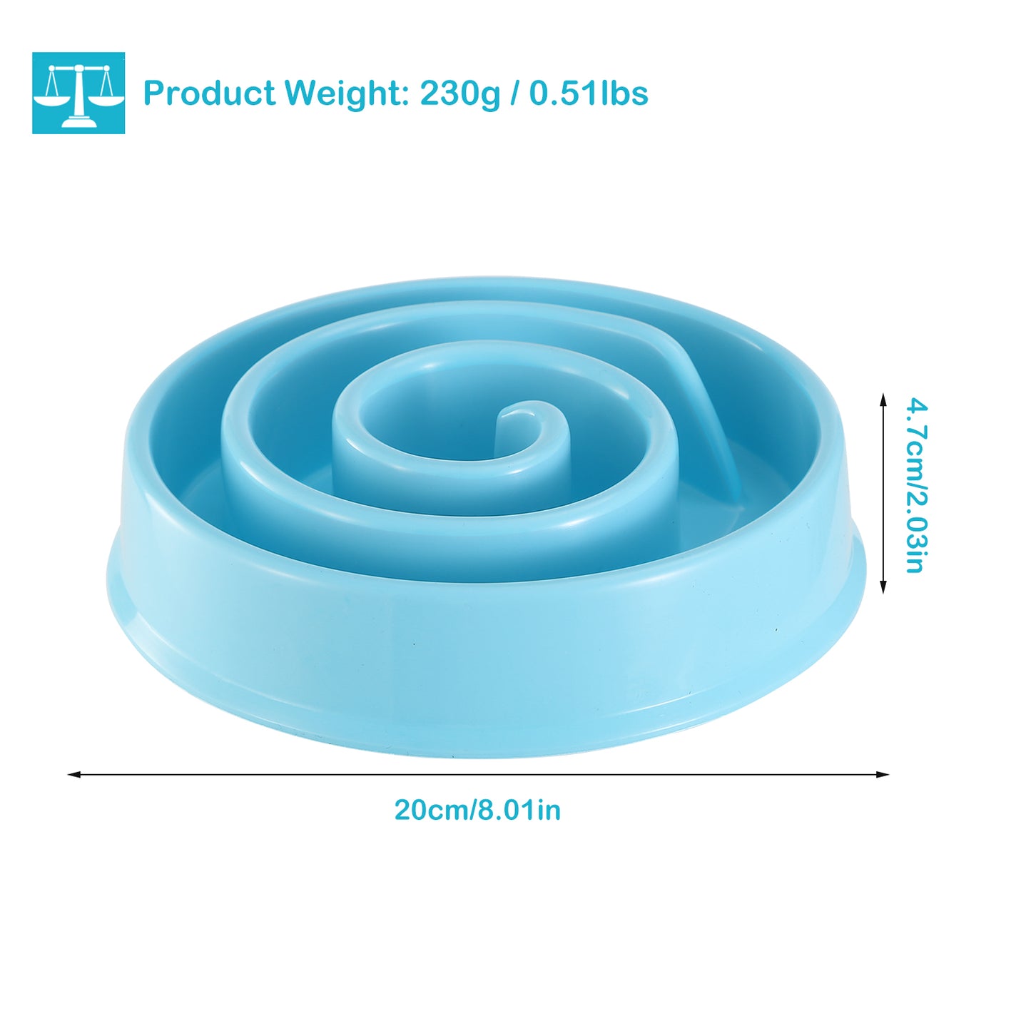 Slow Feeder Dog Bowl with Maze Design for Small & Medium Dogs