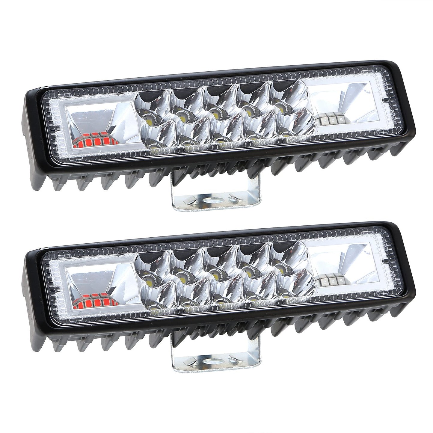 6-Inch LED Light Bar 160W with Red & Blue Warning Lights