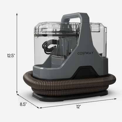 600W Upholstery Cleaner Machine with 15Kpa Powerful Suction and Versatile Attachments-Gray