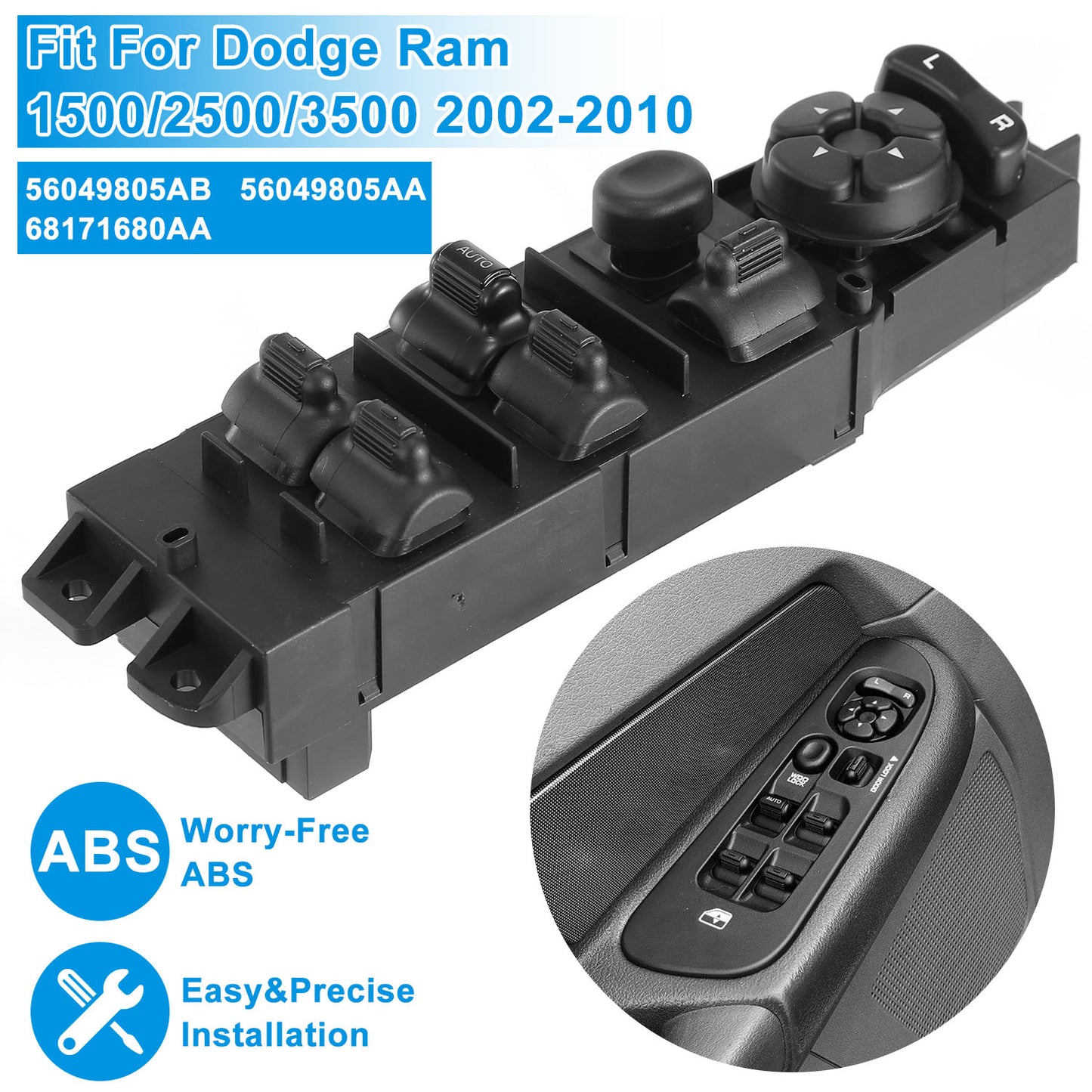 Master Power Window Switch for 2002-2010 Dodge Ram 1500/2500/3500