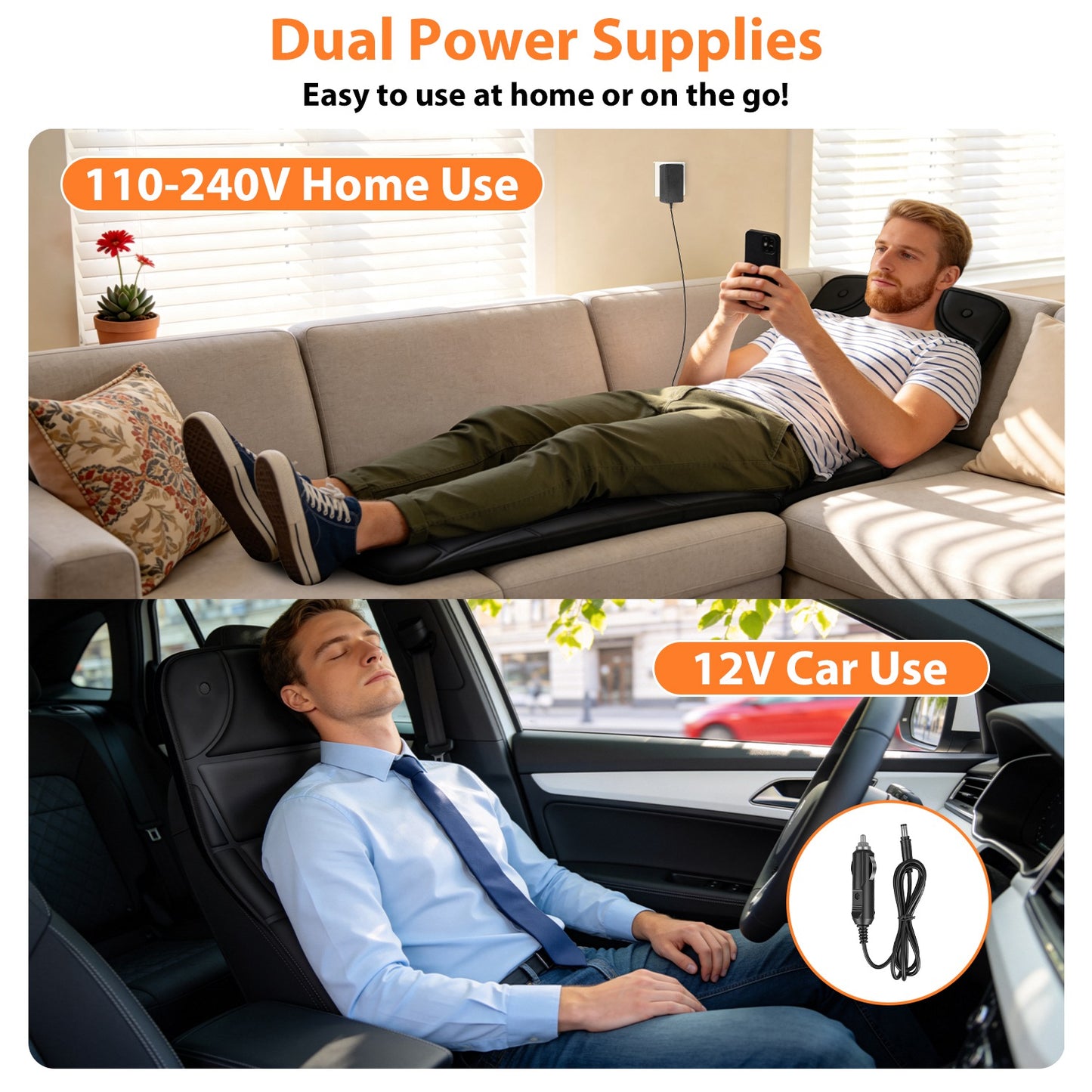 Full Body Vibration Massage Mat with Heat & 10 Motors