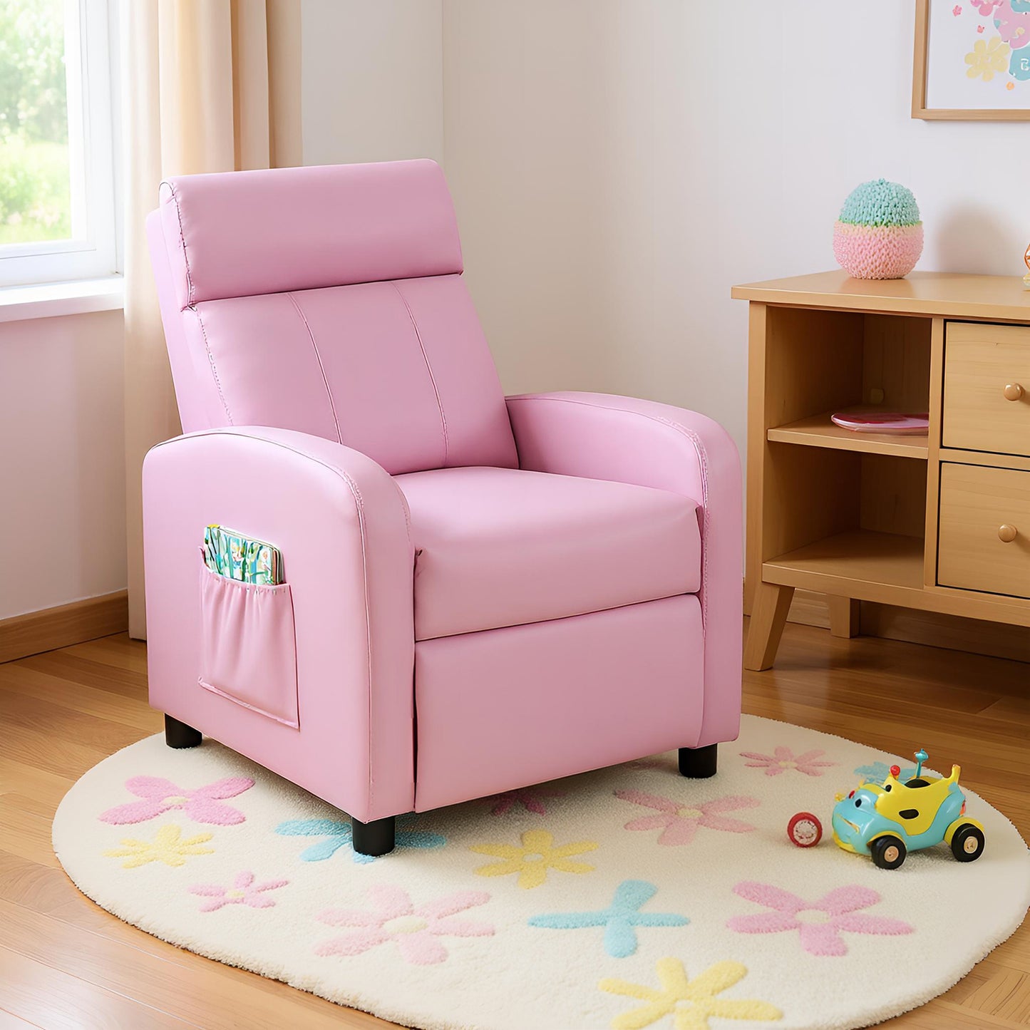 Kids Recliner Chair with Adjustable Backrest & Footrest