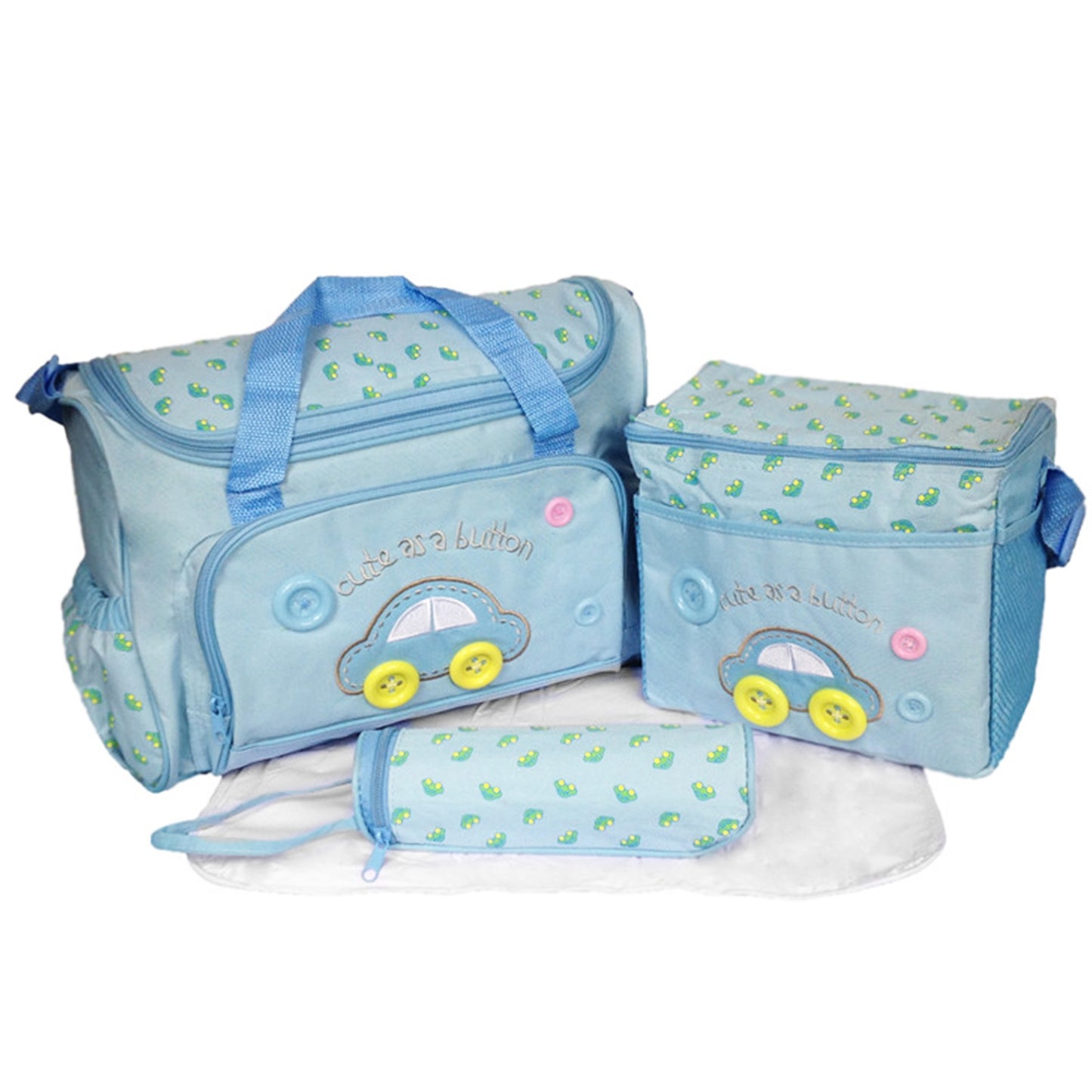 4-Piece Diaper Bag Tote Set with Changing Pad