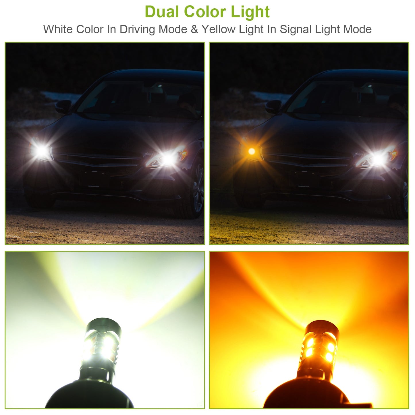 T25 3157 LED Turn Signal Bulbs with Load Resistors (2-Pack)