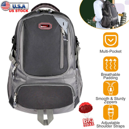 Unisex School Backpack W/ Adjustable Straps