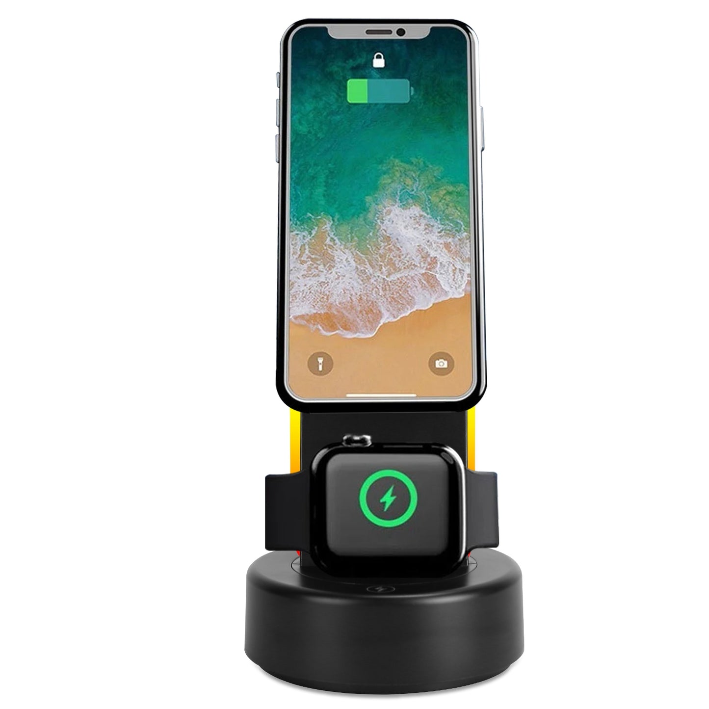 3-in-1 Magnetic Wireless Charging Station with RGB Lighting
