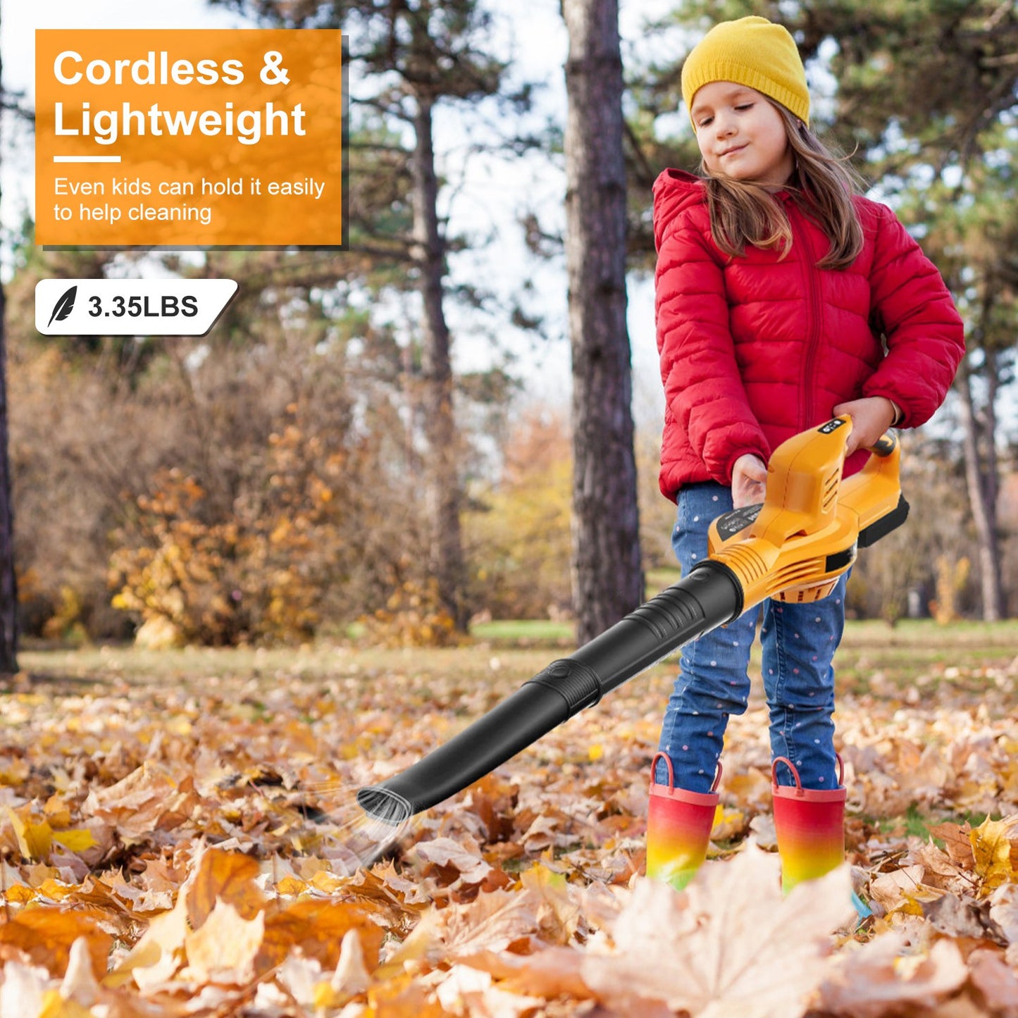 Cordless Leaf Blower 124MPH with 2 Batteries & Charger