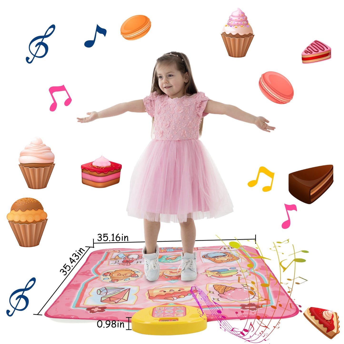 Electronic Music Dance Mat for Kids with 6 Game Modes
