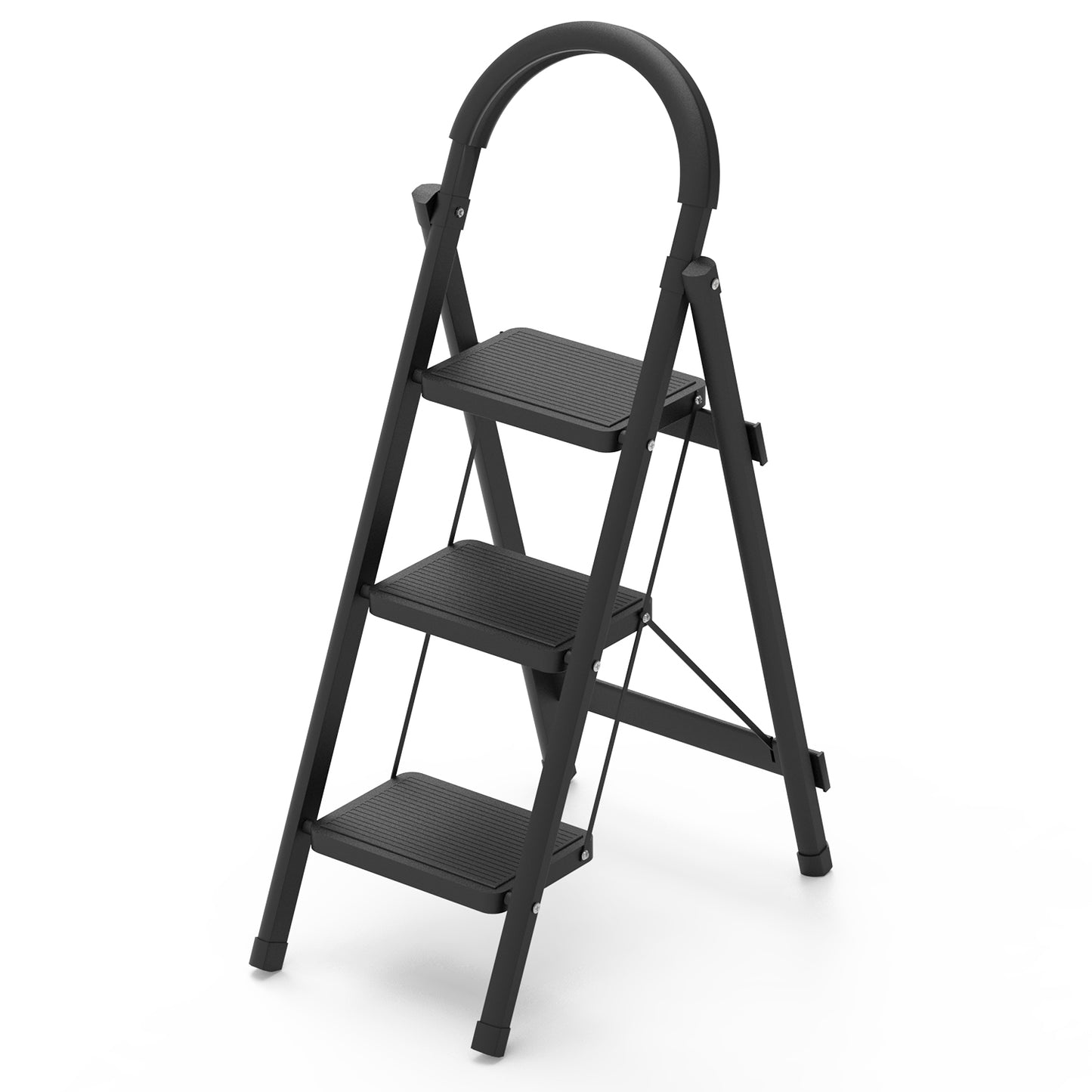 3-Step Foldable Ladder with 330 lb Capacity
