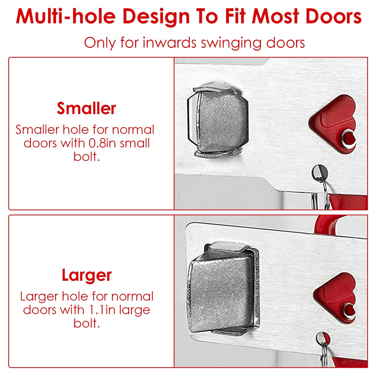 Portable Travel Door Lock with Security Latch - 2 Pack