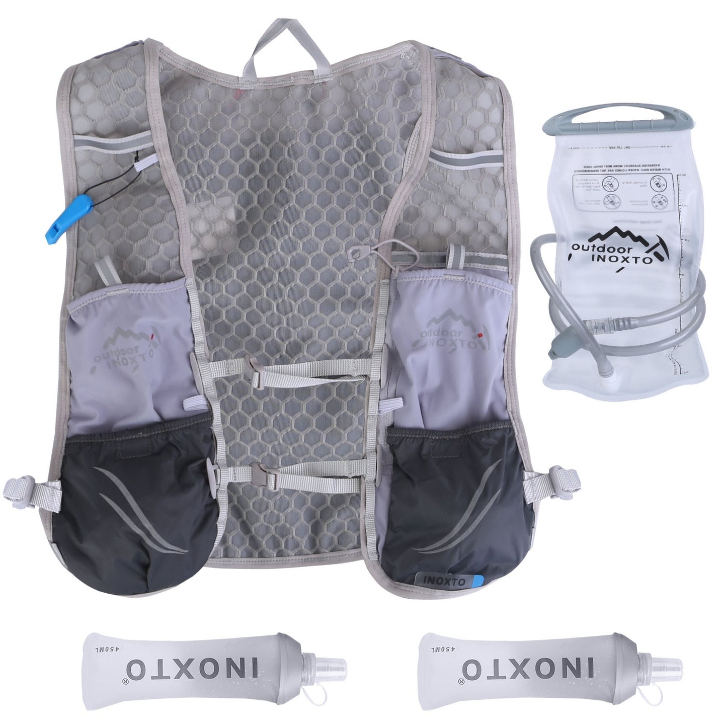 Hydration Vest with 15oz & 50oz Water Bladders for Running