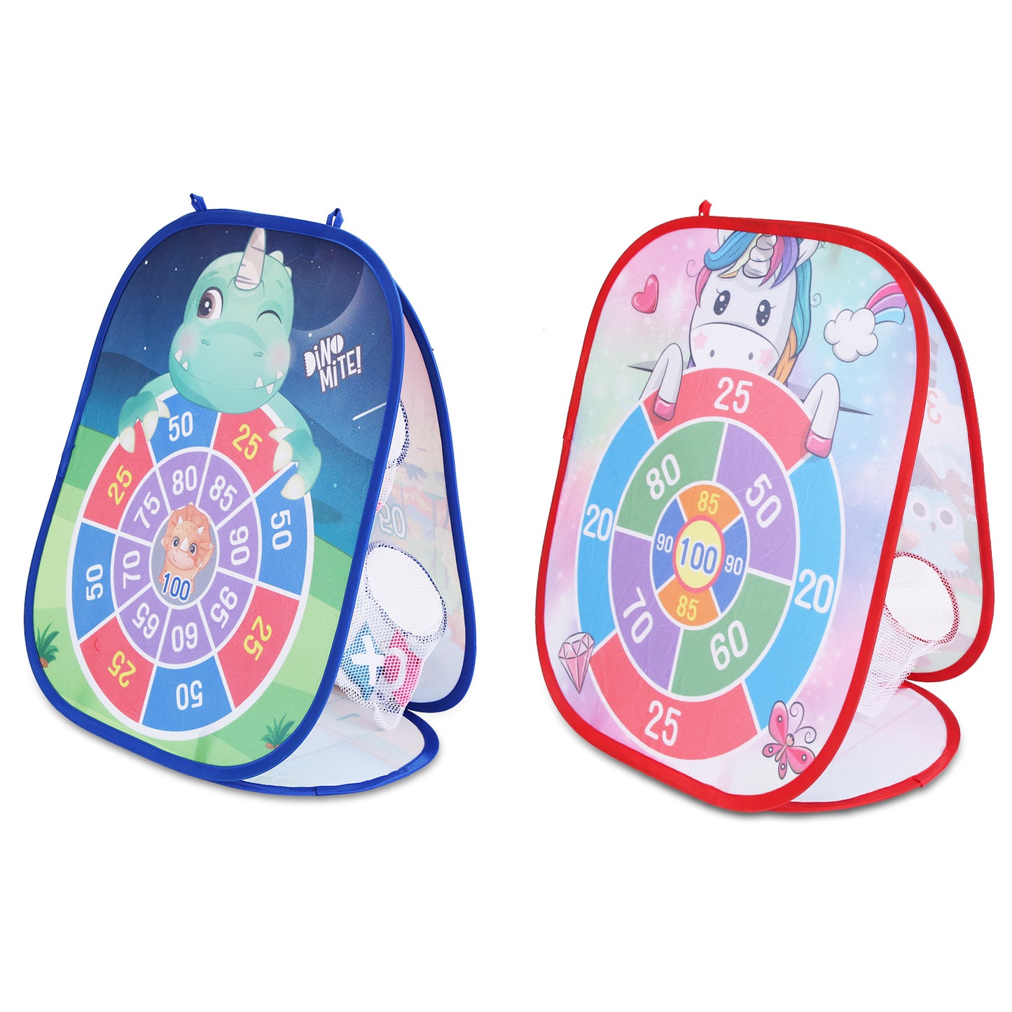 5-in-1 Bean Bag Toss Game Set with Dart Board & Storage Bag