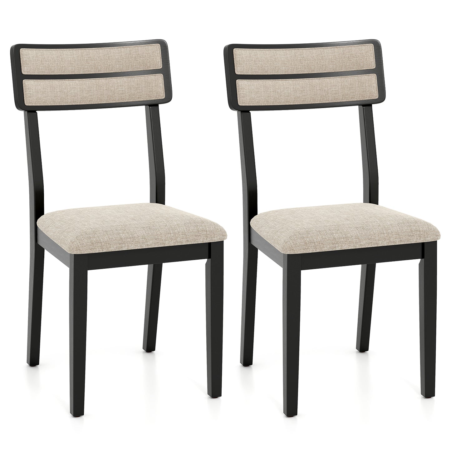 Dining Chairs Set of 2 with Ergonomic Tilt Backrest