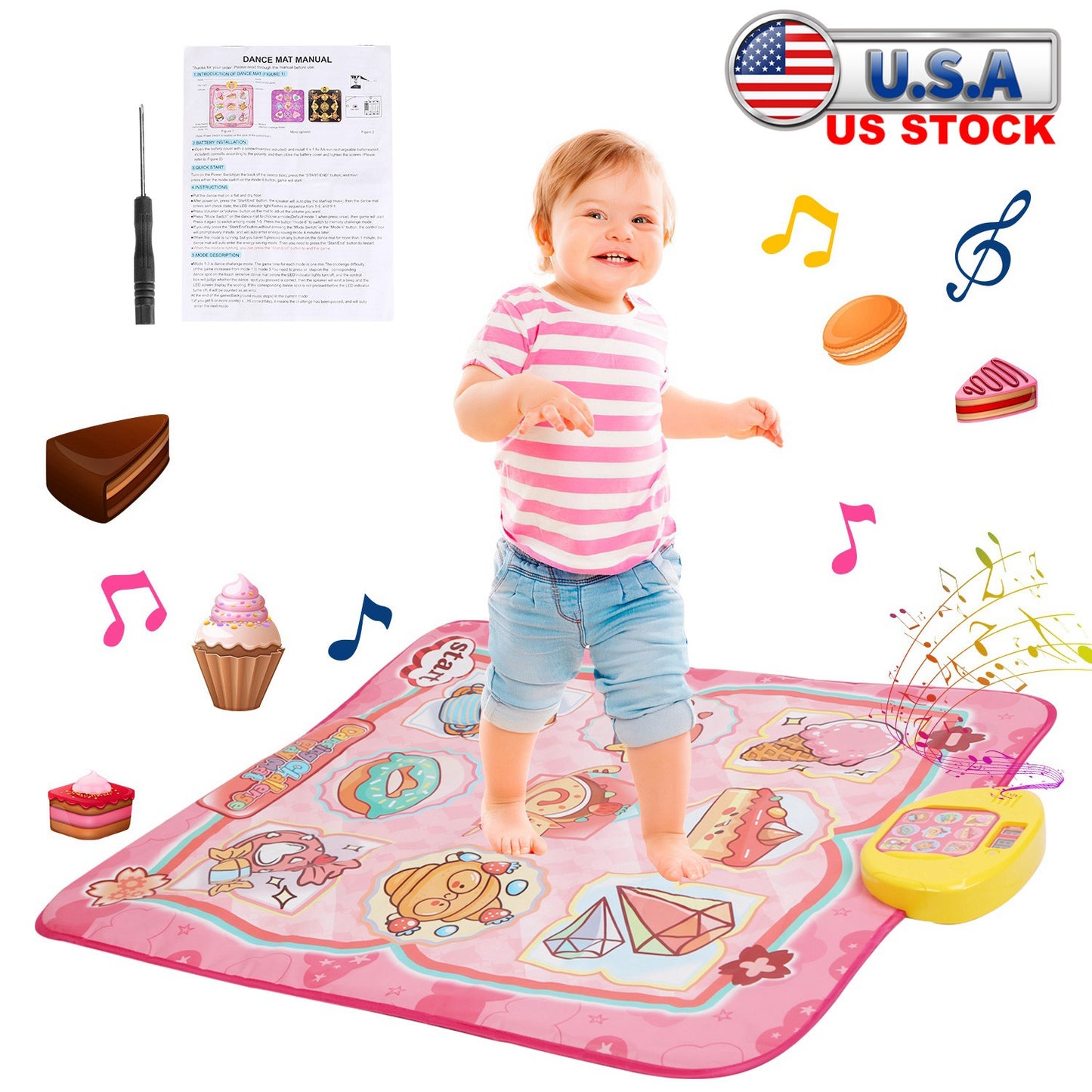 Electronic Music Dance Mat for Kids with 6 Game Modes