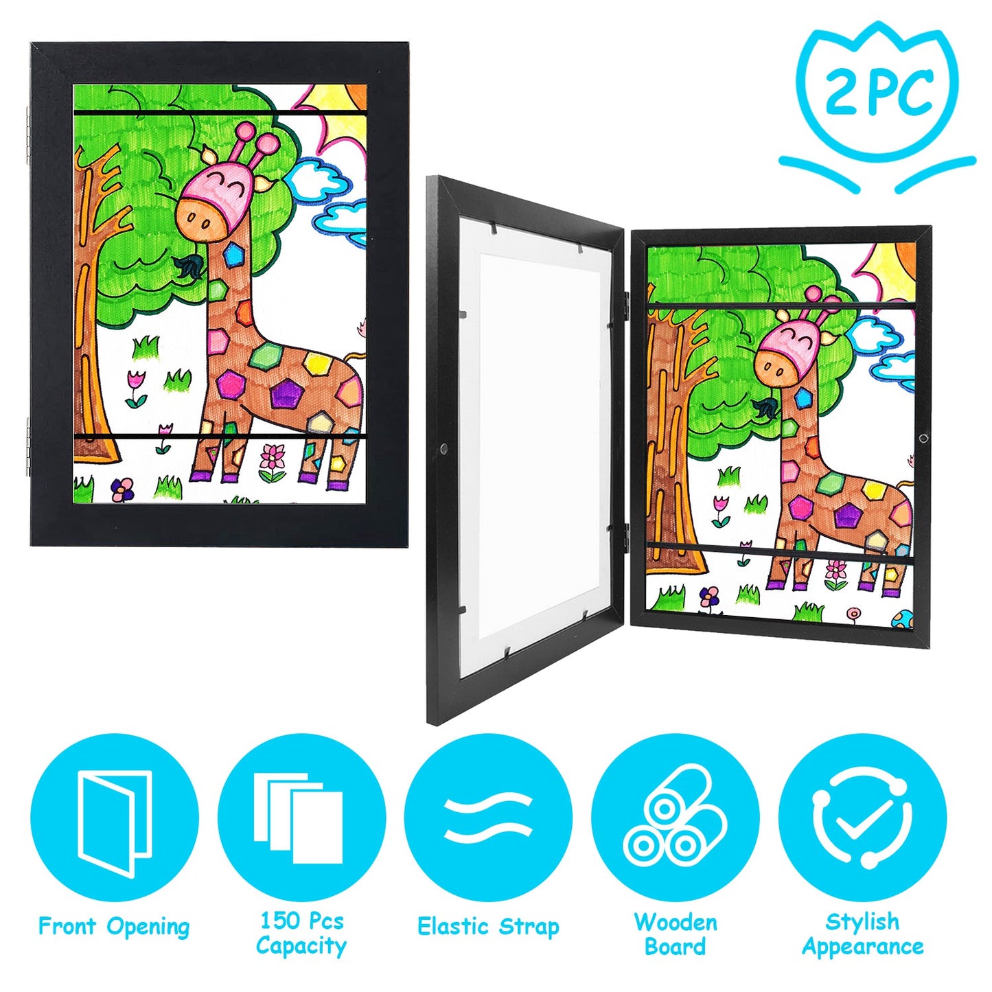 Kids Art Frame A3/A4 Front Opening Display with Storage
