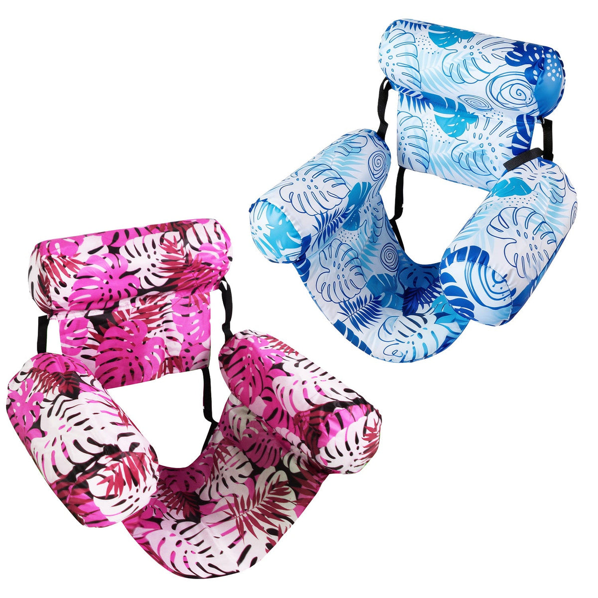 2 Pack Inflatable Pool Floats for Adult Inflatable Hammocks Floating Lounge Chairs for Party Summer Water Beach Lake Fun