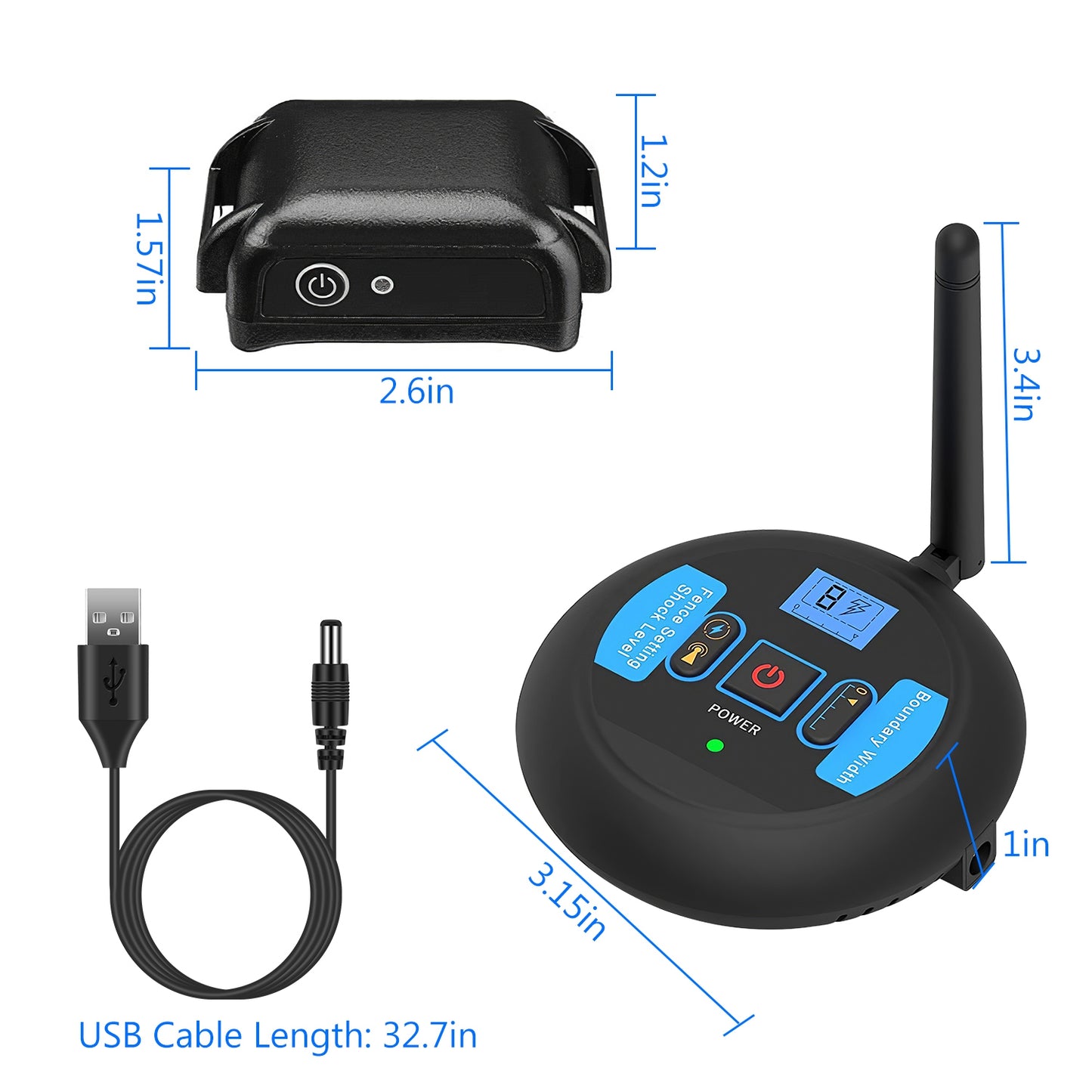 Wireless Electric Dog Fence System with Training Collar
